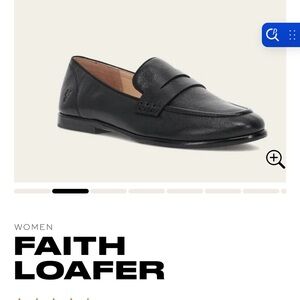 NWOB Frye Faith Black Leather Penny Loafers - 7.5